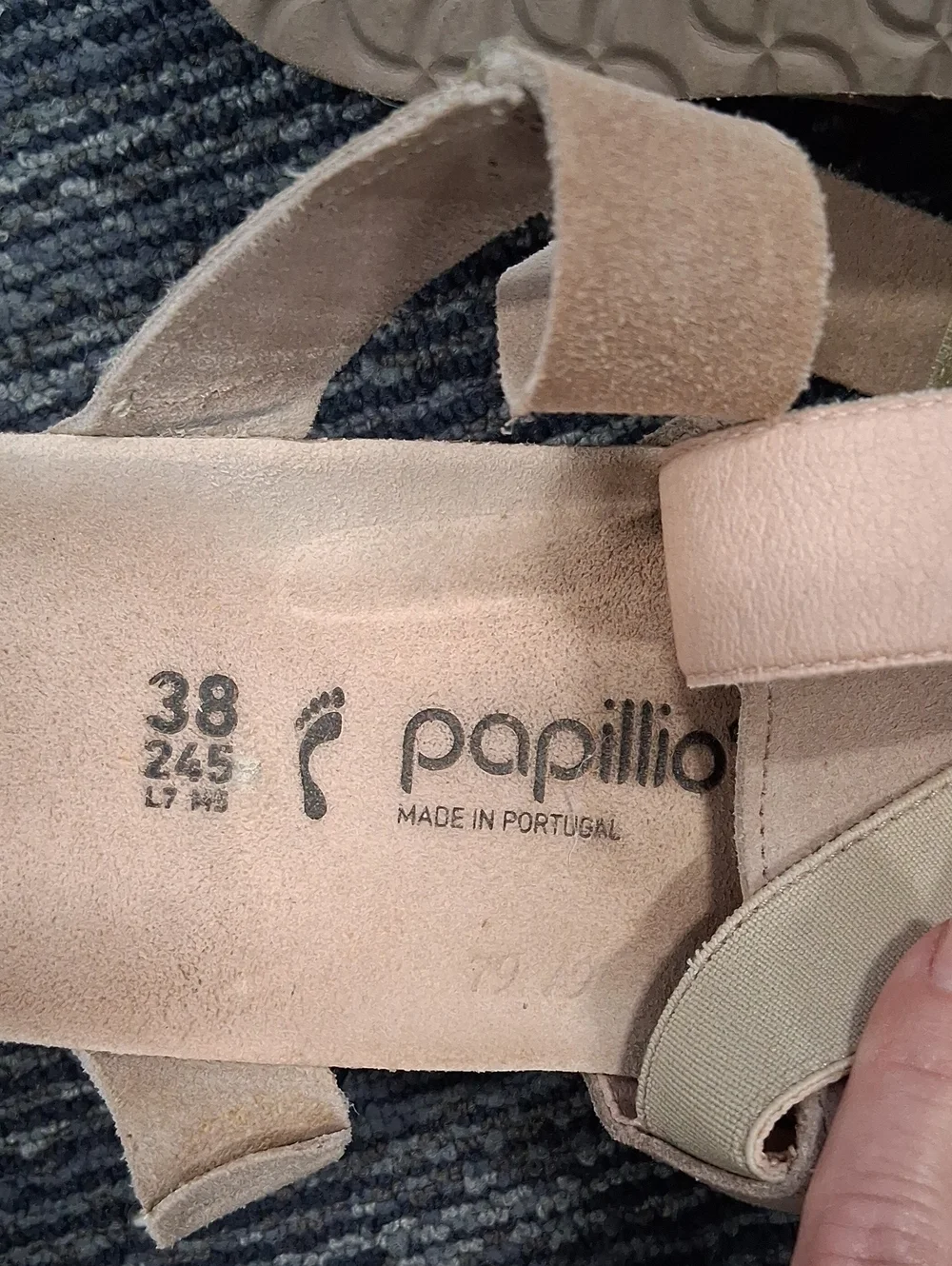 Papillio By BIRKENSTOCK Blush Suede Slingback Wedge Sandals SZ 38